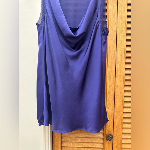 Theory XS Purple 100% Silk Cowl Neck Camisole - Picture 5 of 11